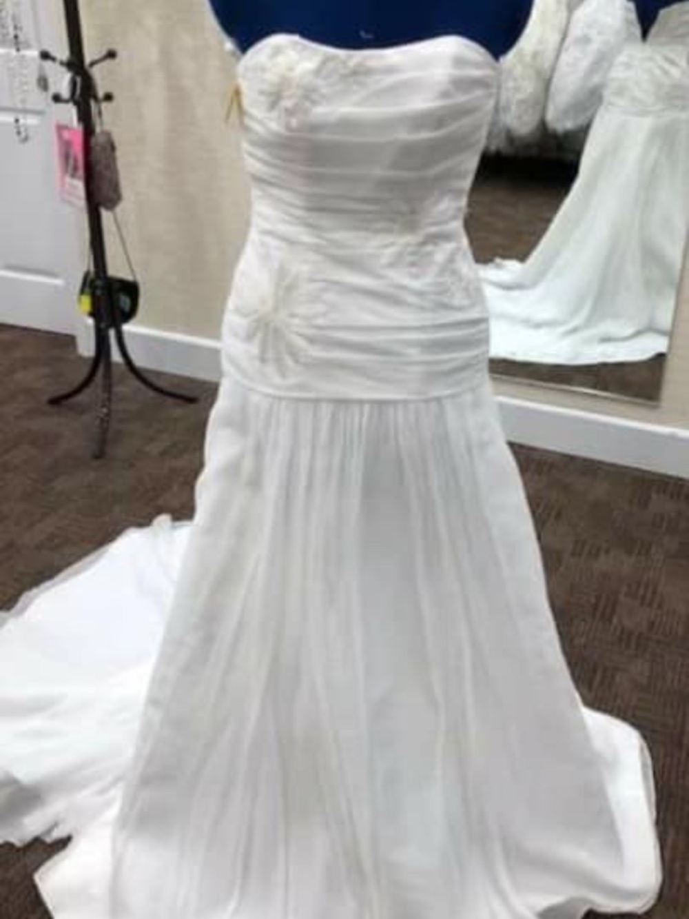 Strapless White Bridal Gown with Ruched Bodice - Picture 3 of 3